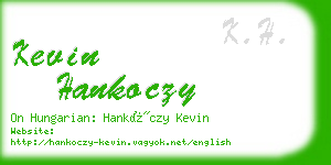 kevin hankoczy business card